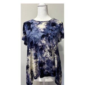 Hayden Los Angeles Women's High-Rise Slit Tie-Dye Blouse – Size S